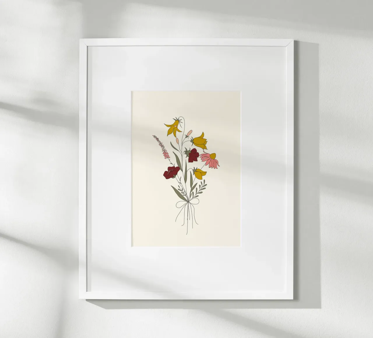 Wildflowers Bouquet poster con telaio in alluminio da Nadjaa