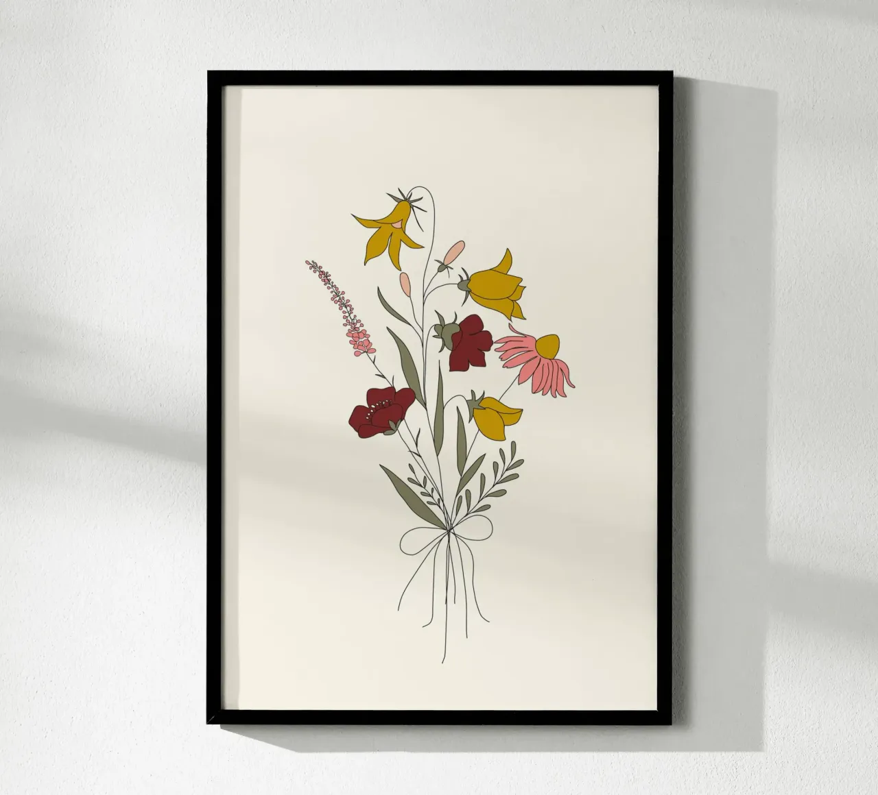 Wildflowers Bouquet poster con telaio in alluminio da Nadjaa