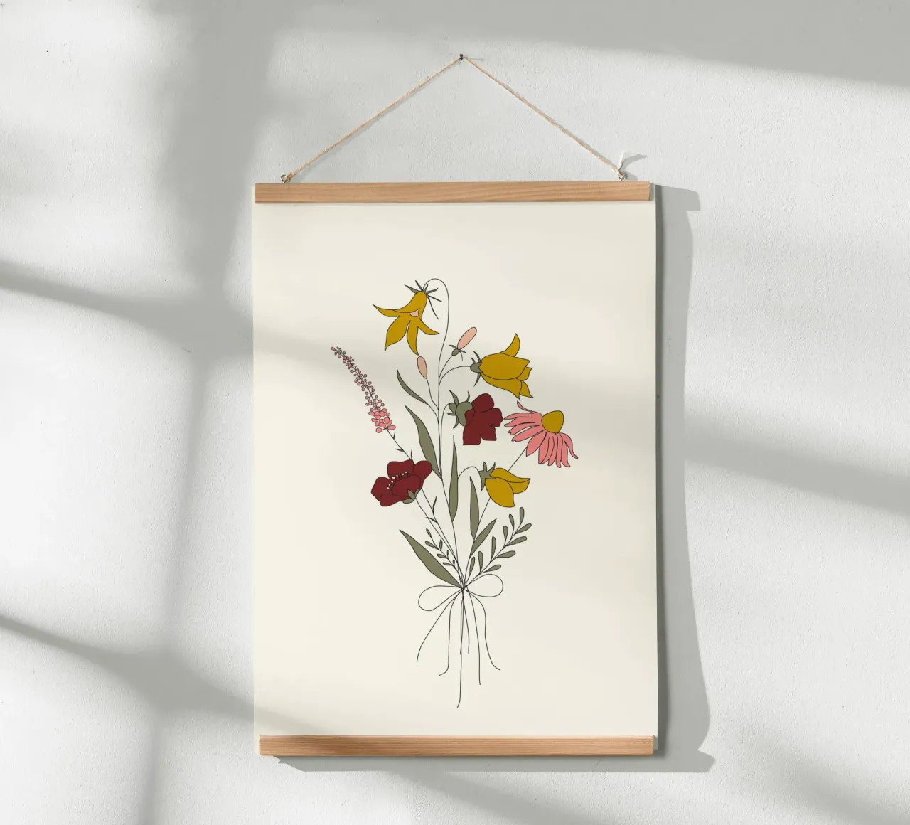 Wildflowers Bouquet poster con telaio in alluminio da Nadjaa