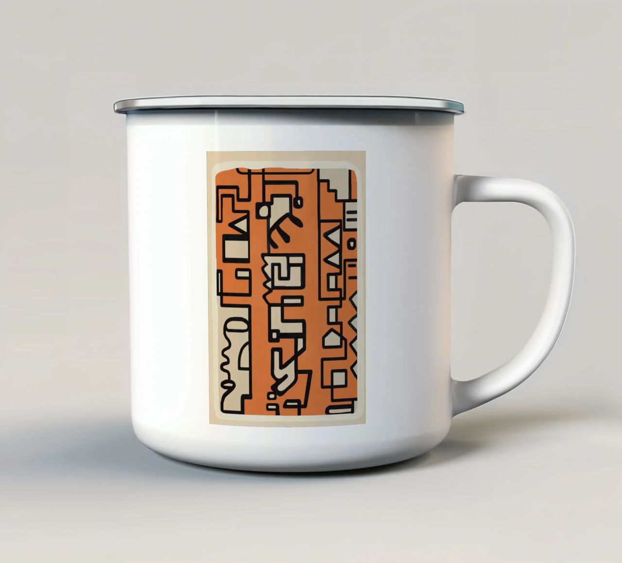 Abstract Line Movement 2 tazza in smalto da Nadjaa