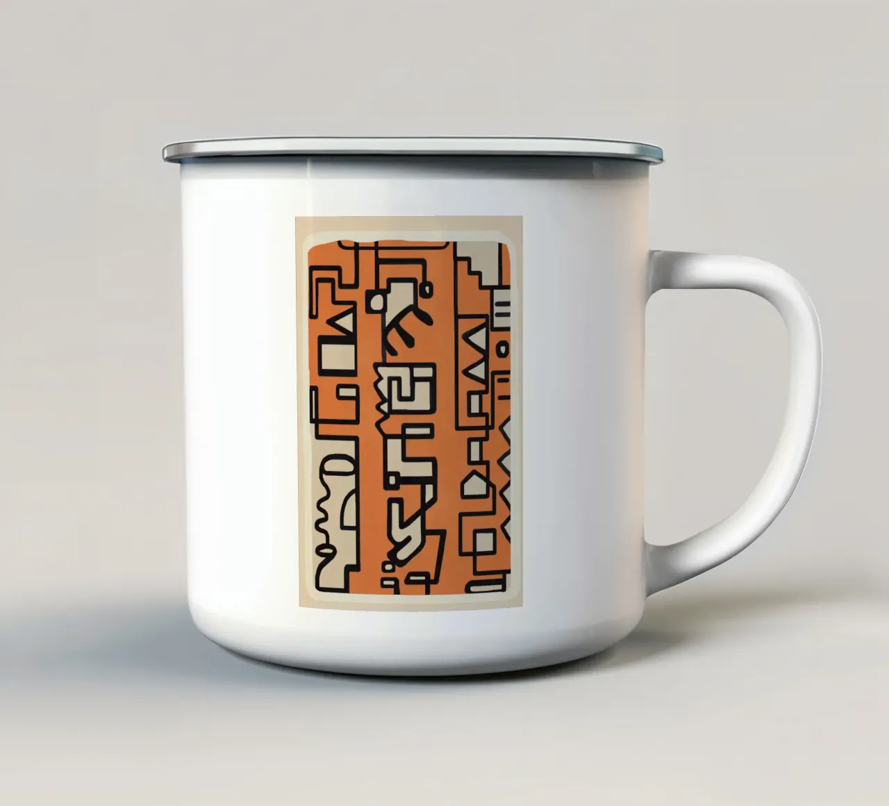 Abstract Line Movement 2 mug en émail de Nadjaa