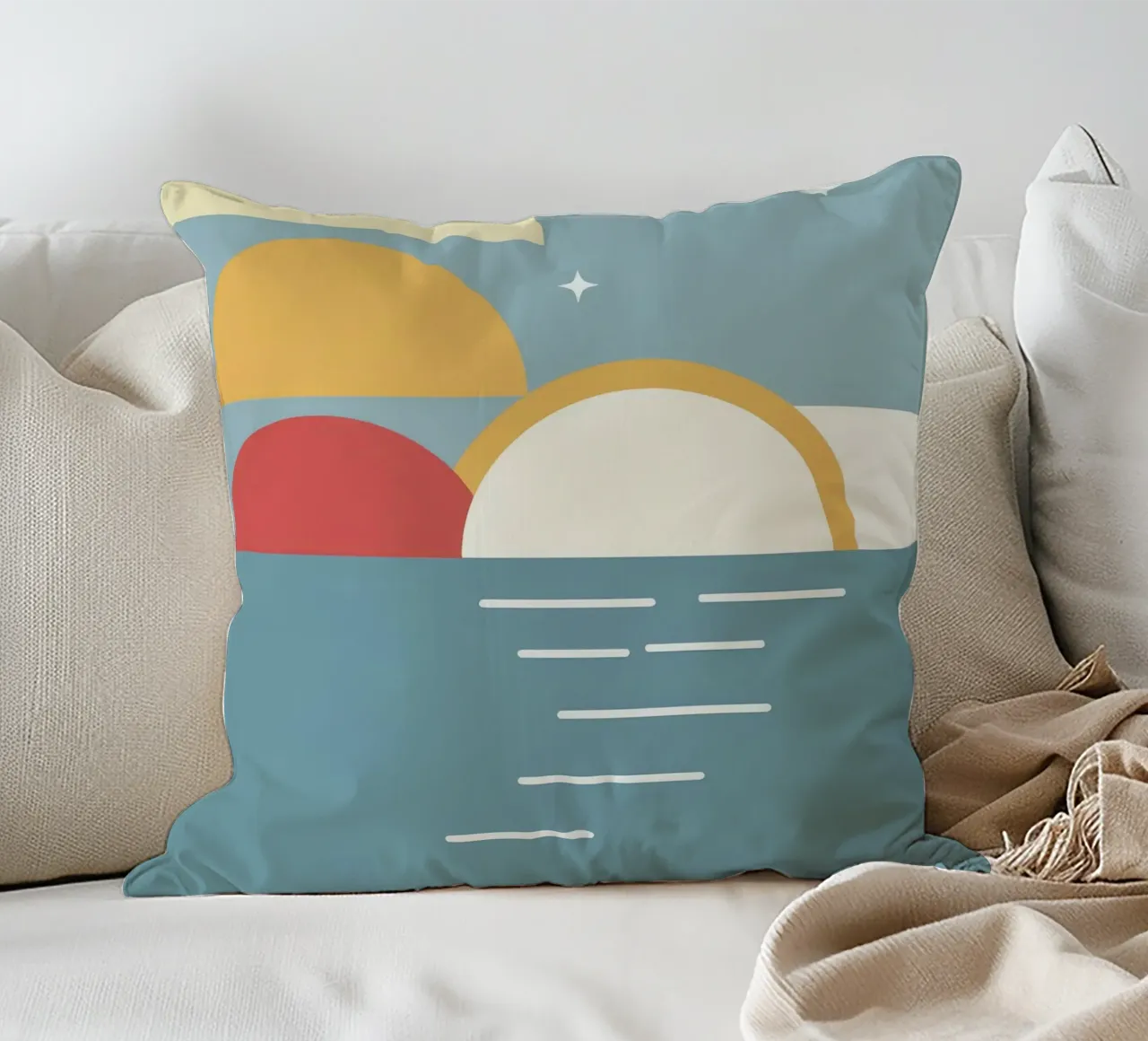 Celestial Twilight Ripple decorative cushion by Moonlite Desire