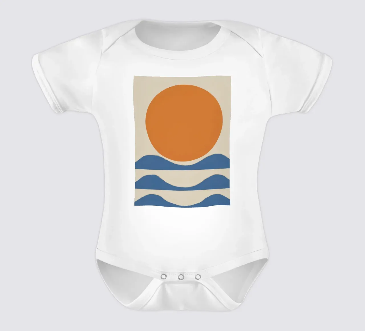 Giant Orb Embrace short-sleeve baby romper by Moonlite Desire