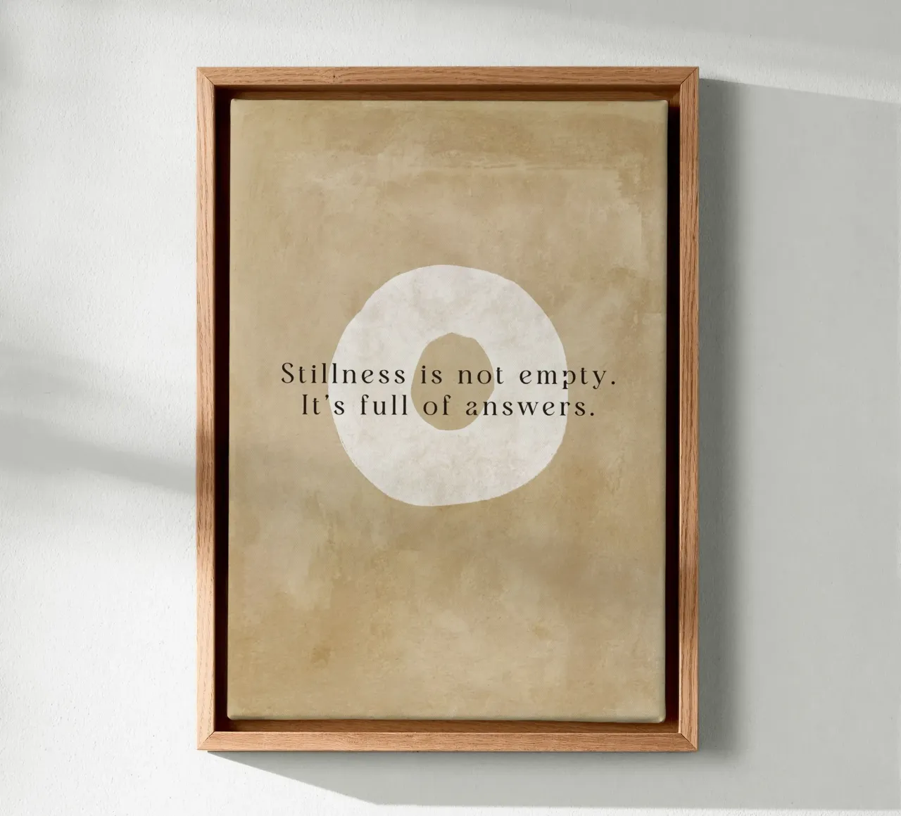 Stillness Is Not Empty canvas by treechild