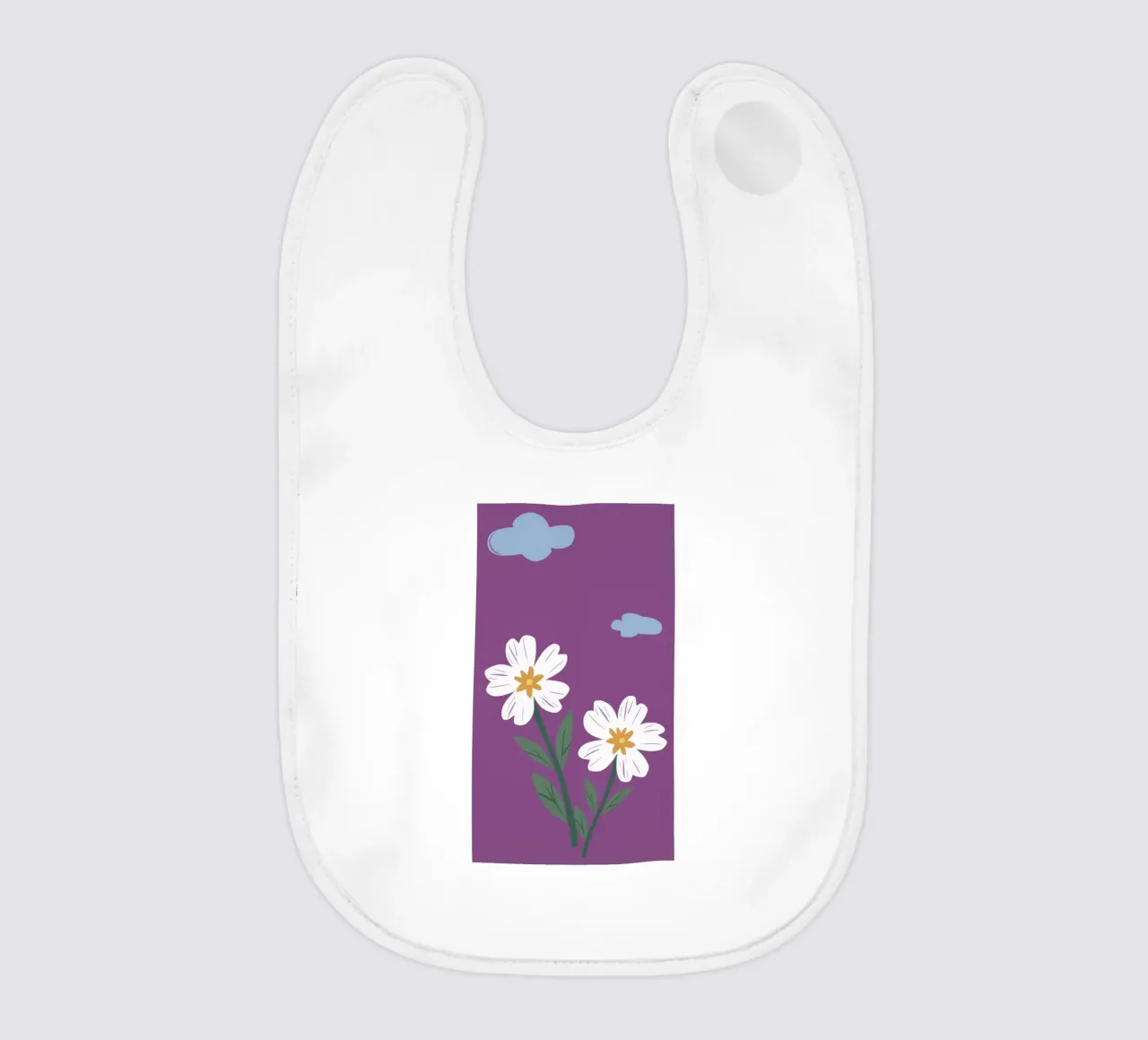 Duo di margherite viola bavaglino da Moonlite Desire