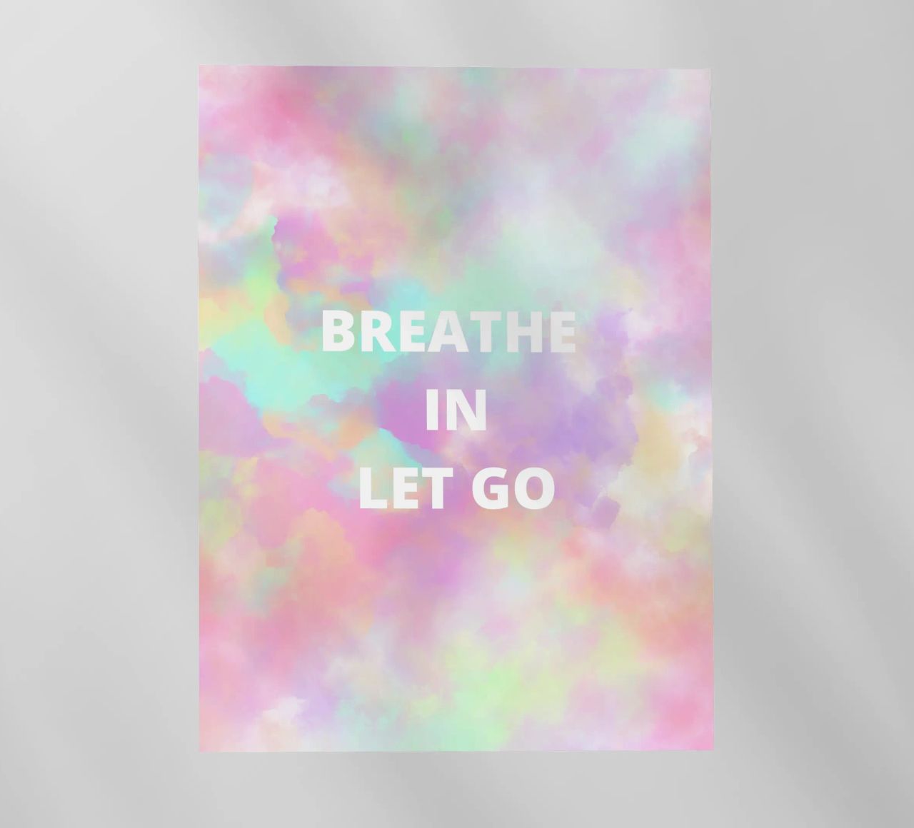 Breathe In, Let Go pellicola backlit da Words by Niki