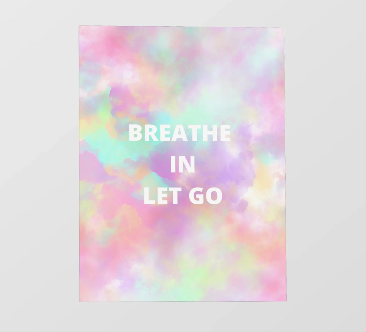 Breathe In, Let Go pellicola backlit da Words by Niki