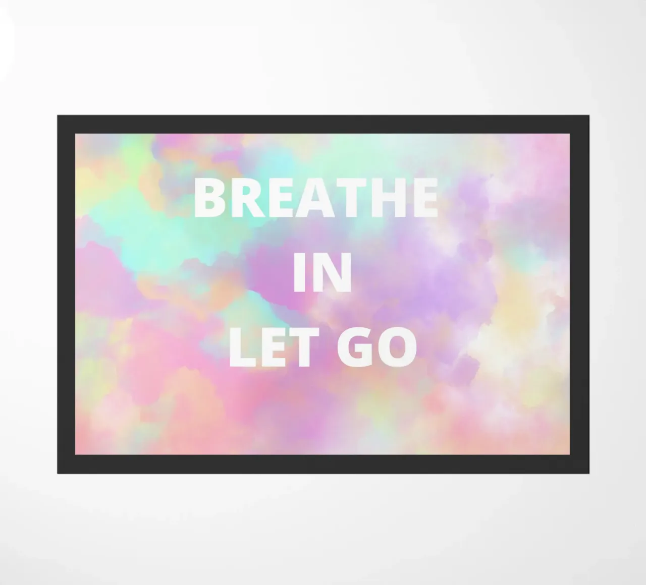 Breathe In, Let Go felpudo de Words by Niki