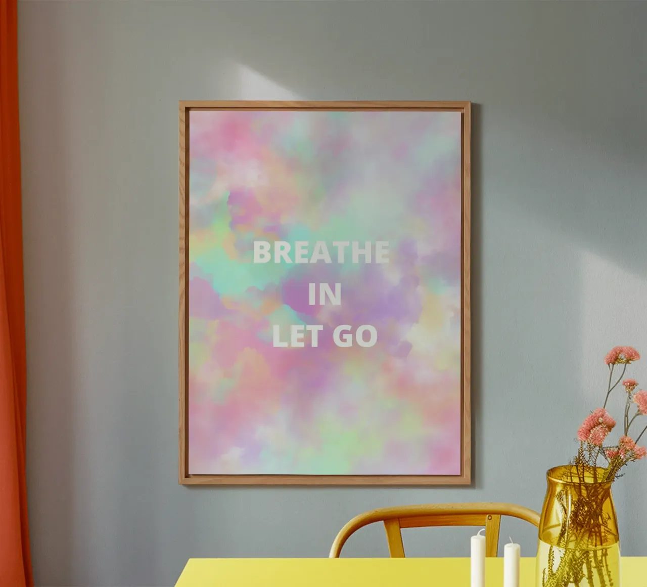 Breathe In, Let Go alluminio dibond da Words by Niki
