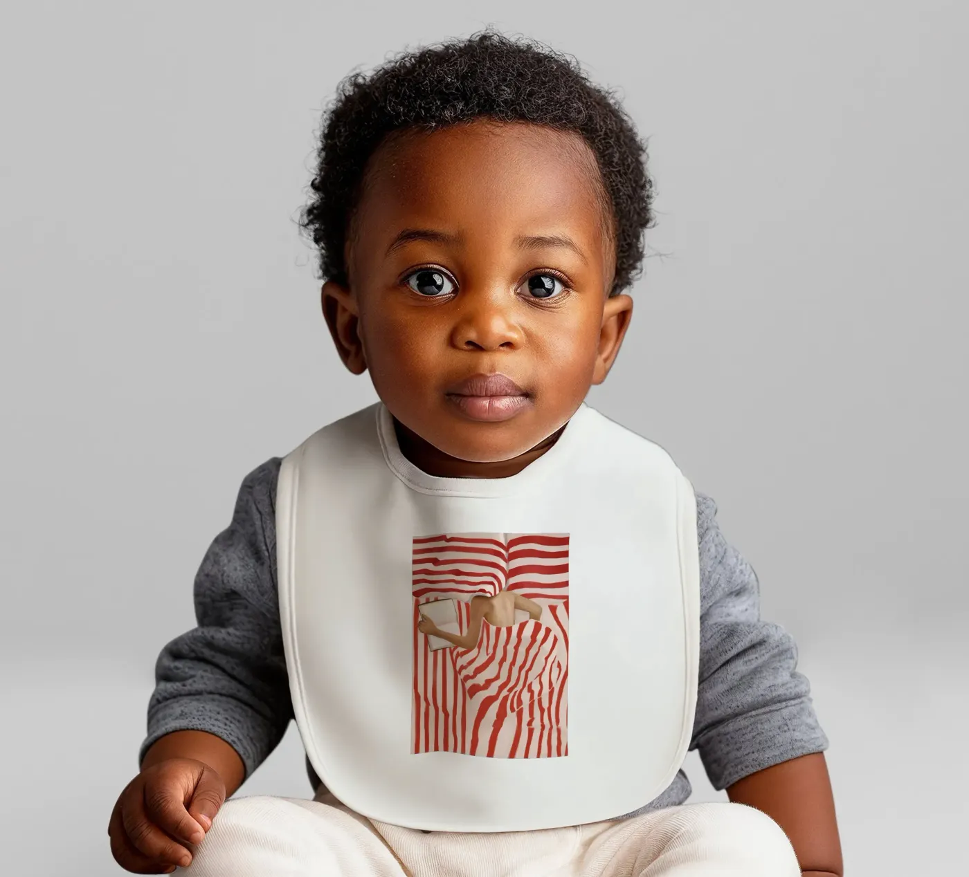 Between the Lines baby bib by Flow Line
