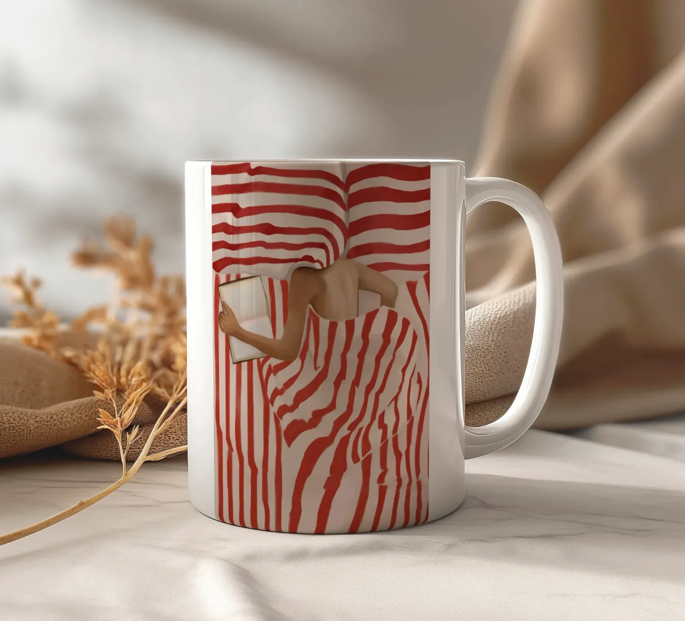 Between the Lines ceramic mug by Flow Line
