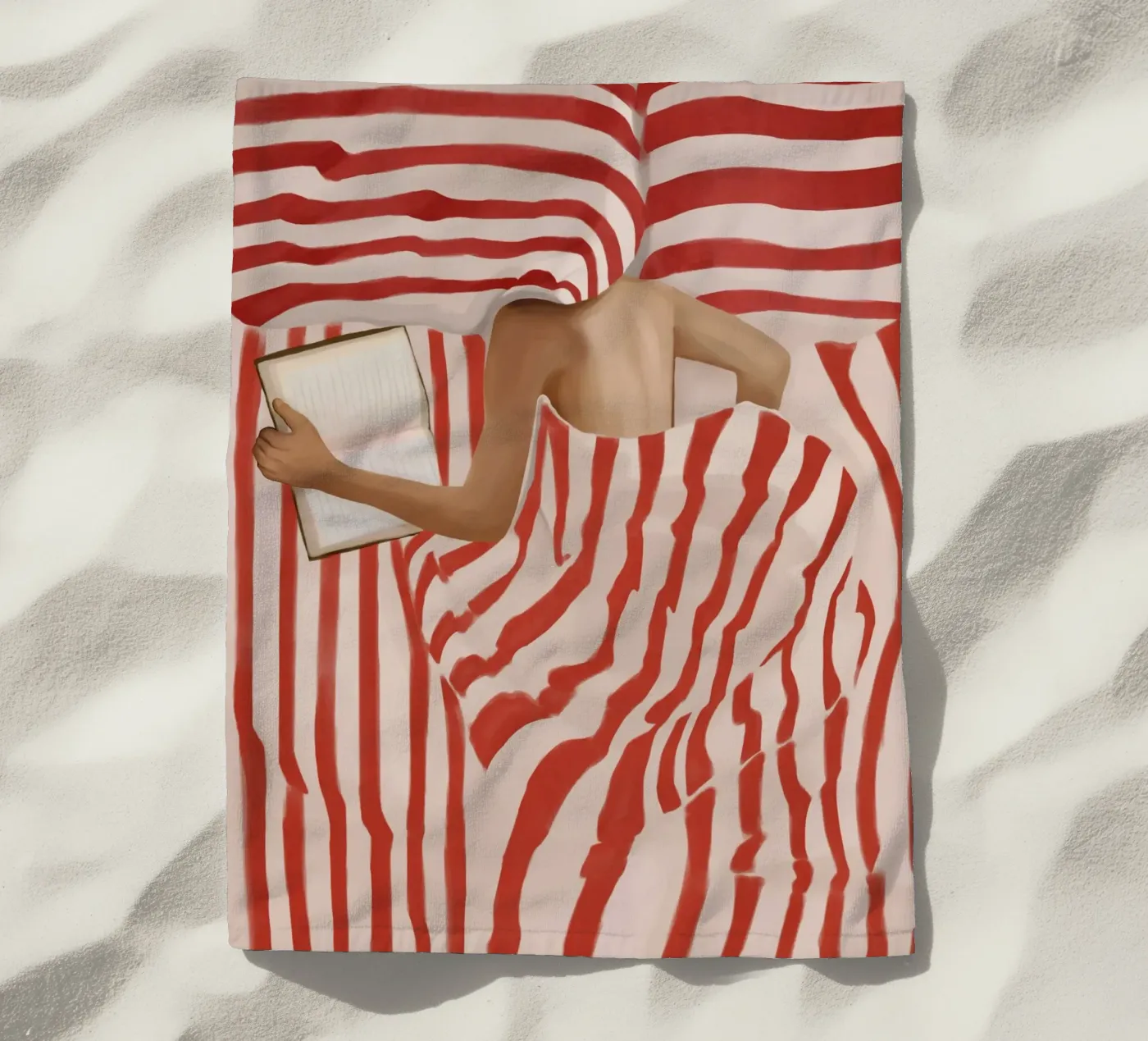 Between the Lines Strandtuch von Flow Line