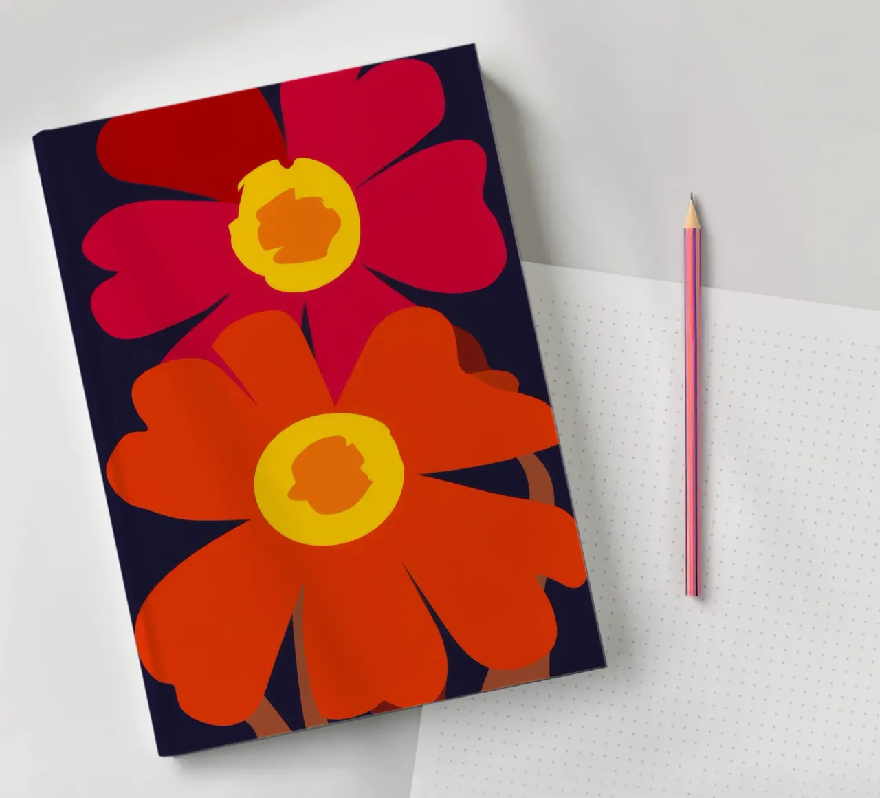 Crimson Floral Tower notebook by Moonlite Desire