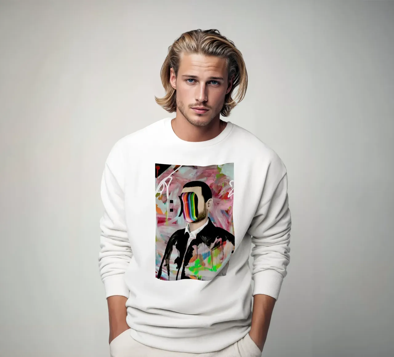 Smiley Face sweatshirt by Famous When Dead