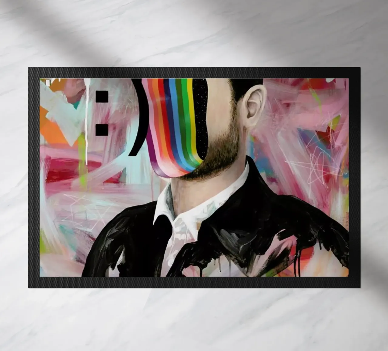 Smiley Face deurmat van Famous When Dead