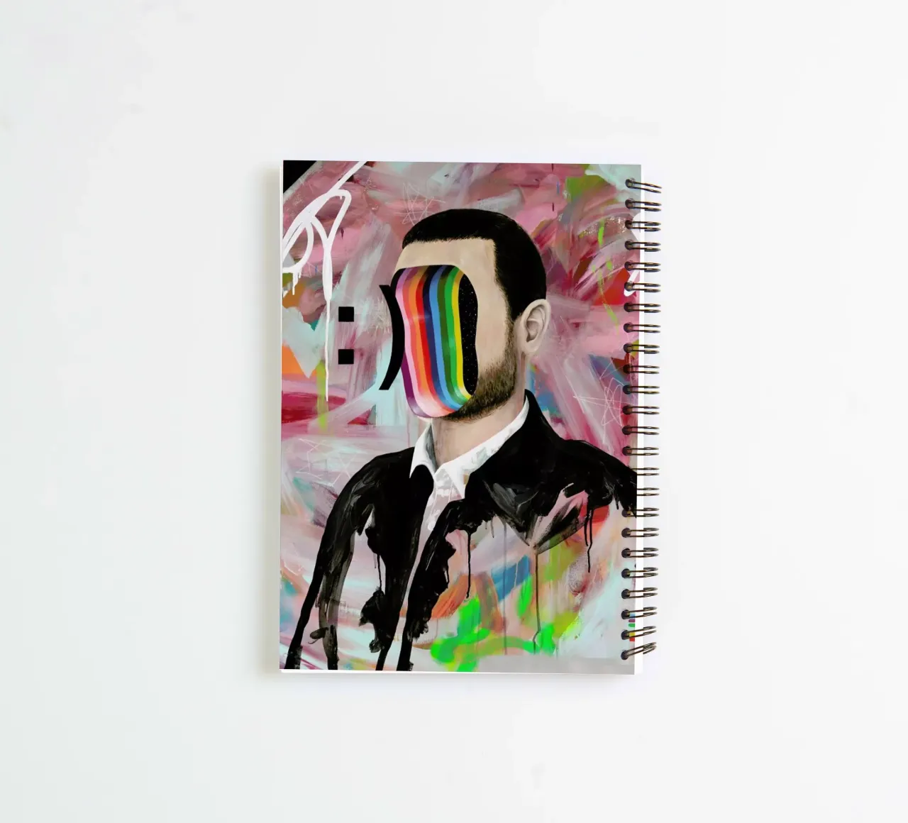Smiley Face spiral notebook by Famous When Dead