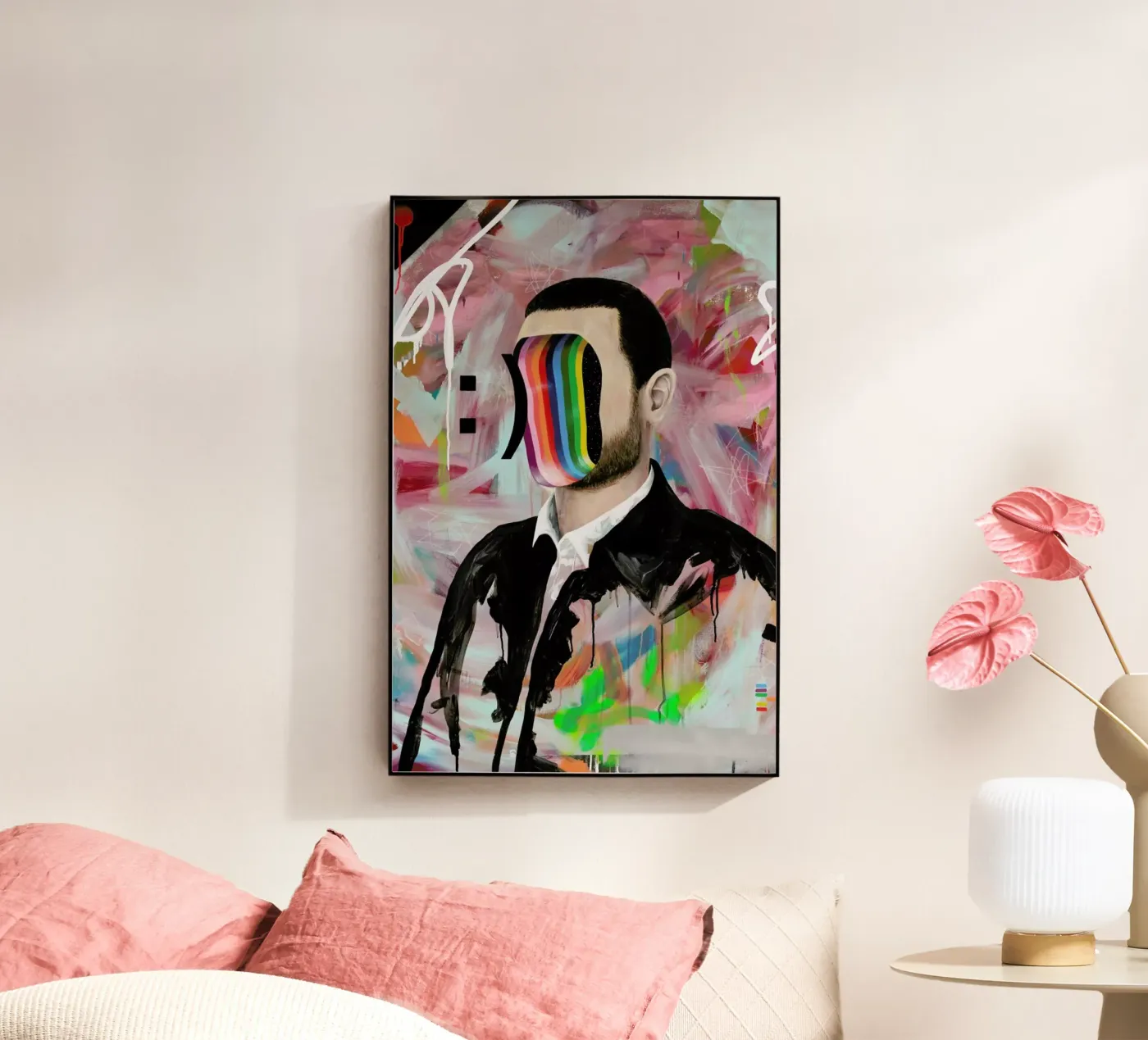 Smiley Face plexiglas de Famous When Dead