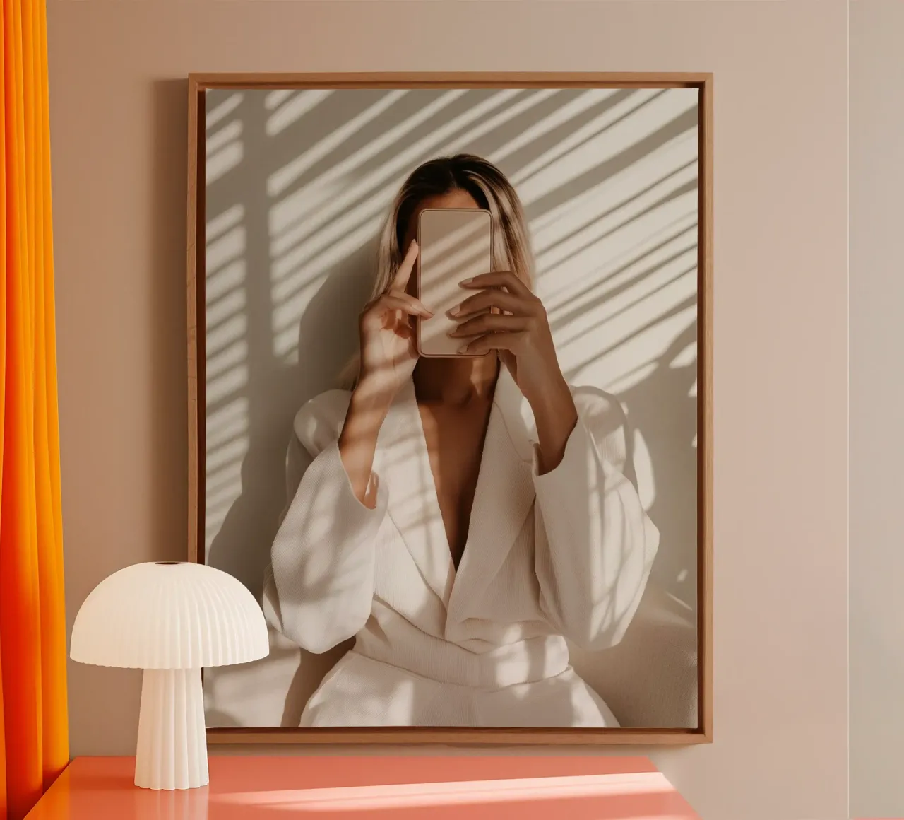 Lusso neutro tela con Cornice a cassetta da PhotoVibe Decor