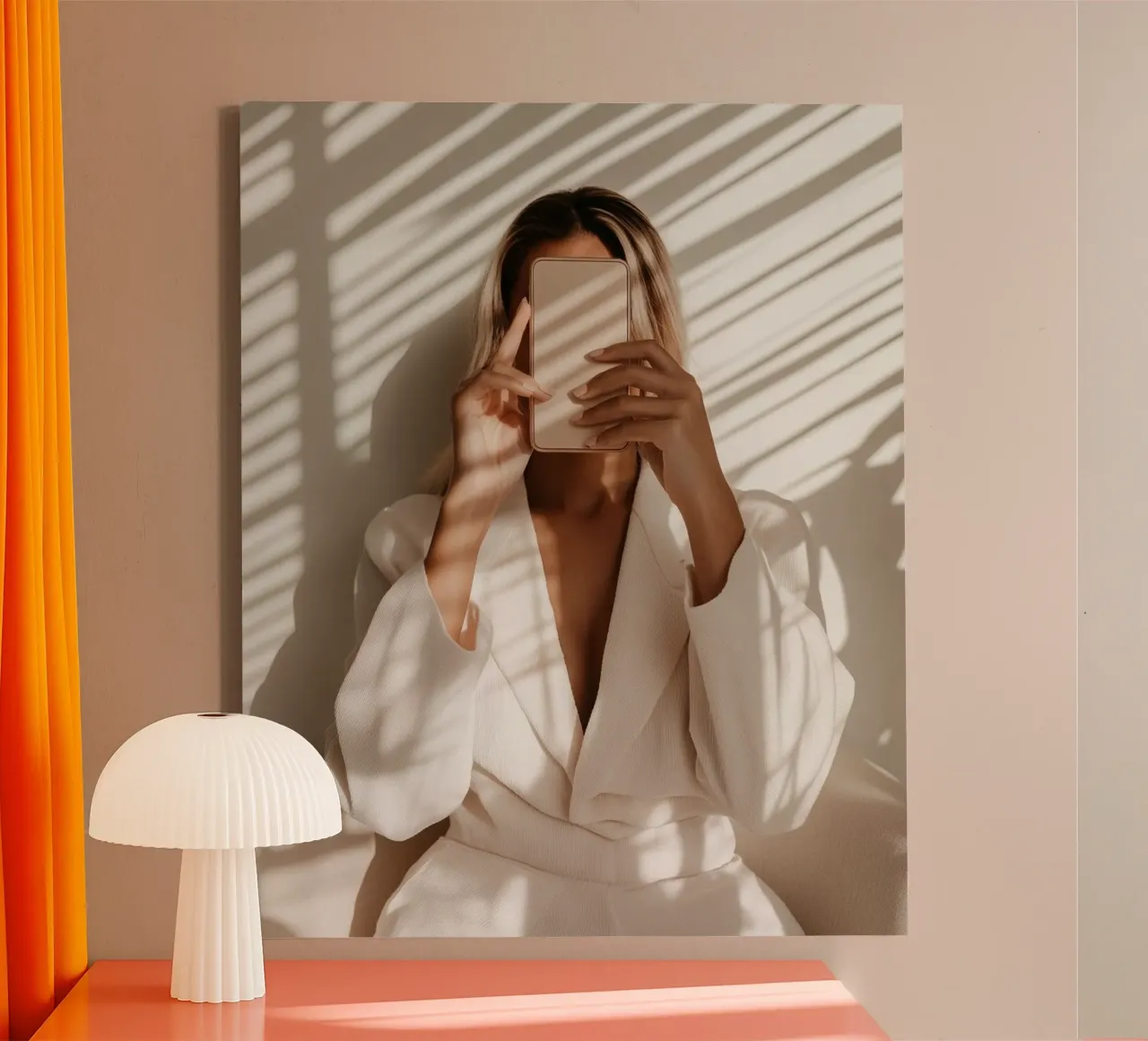 Lusso neutro tela con Cornice a cassetta da PhotoVibe Decor