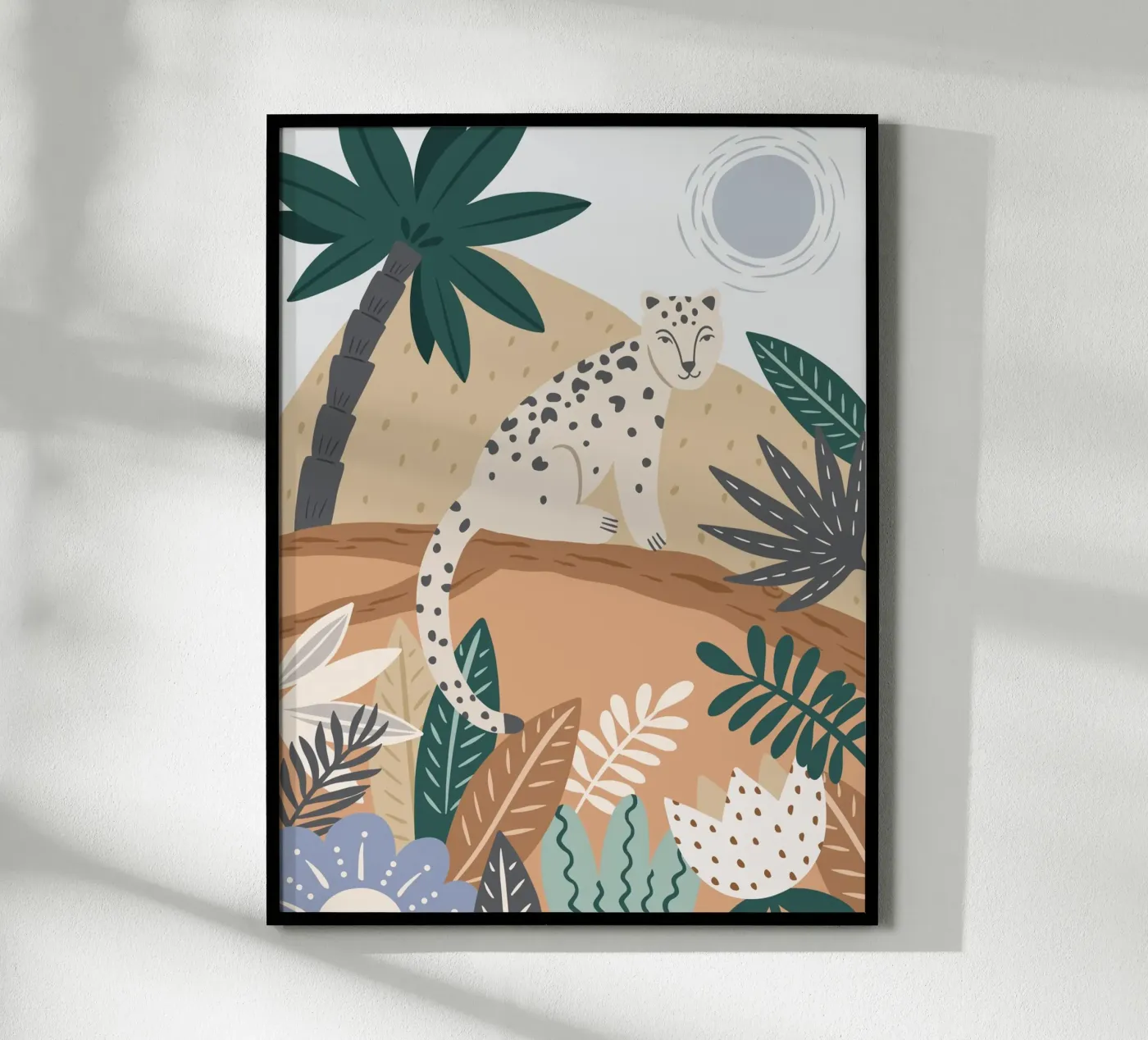 Jungle Leopard poster van Edina Varga Designs