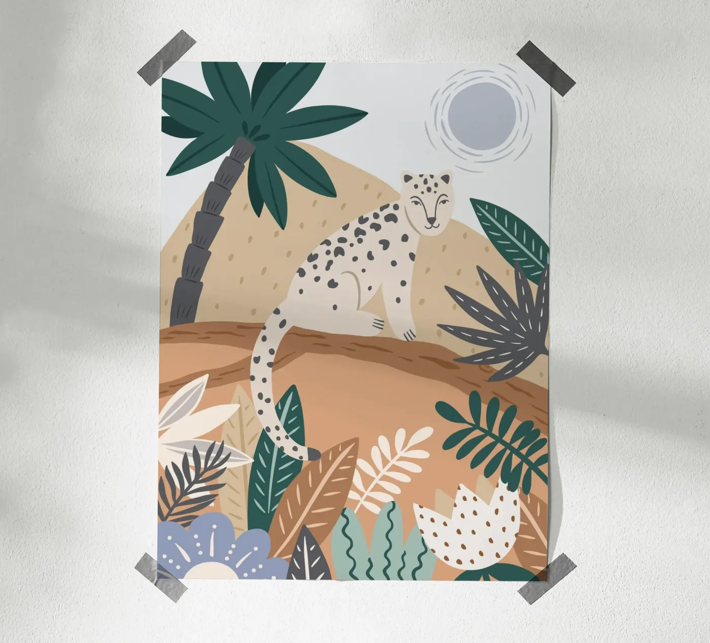 Jungle Leopard poster van Edina Varga Designs