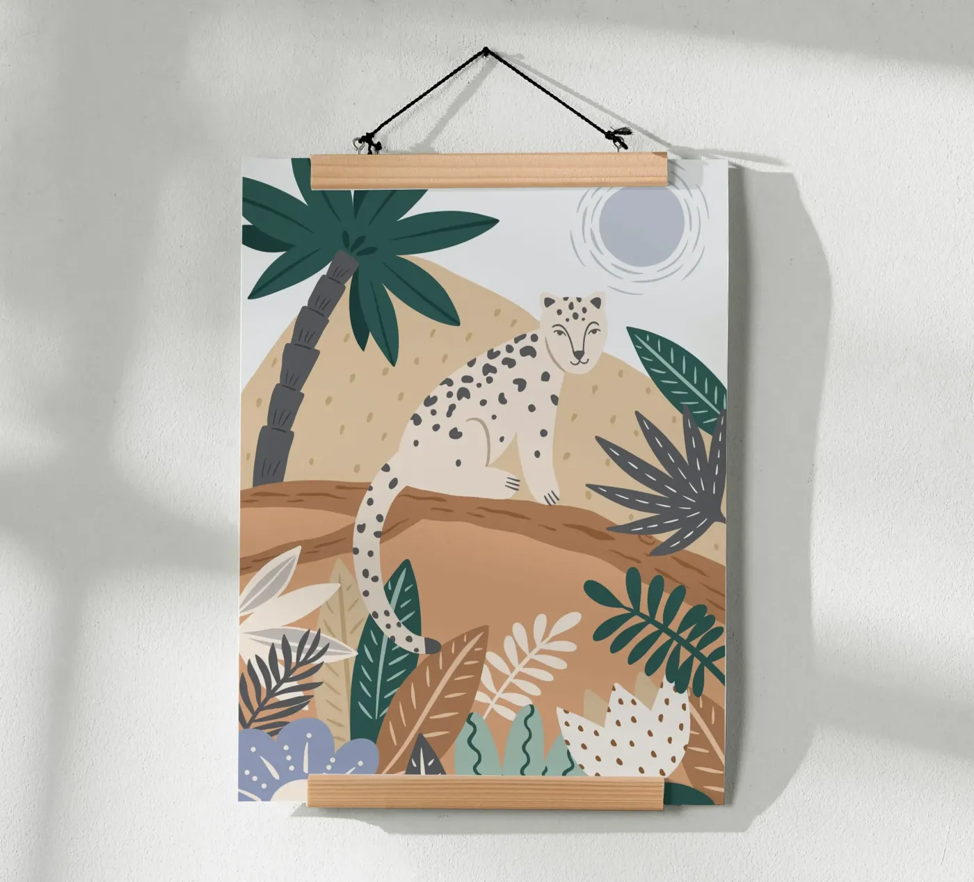 Jungle Leopard poster van Edina Varga Designs