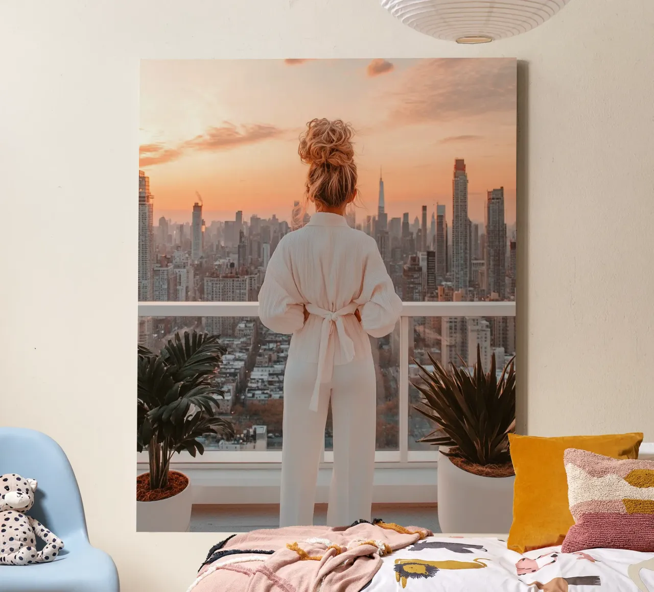 Lusso neutro tela con Cornice a cassetta da PhotoVibe Decor
