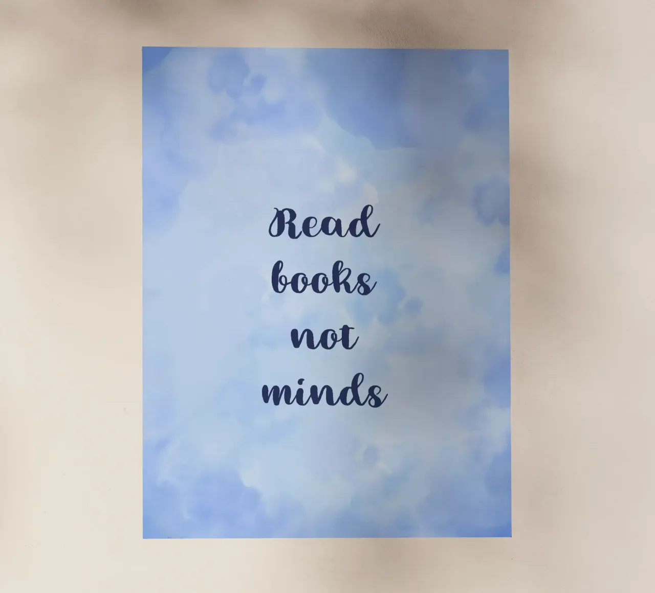 Read Books, Not Minds pellicola backlit da Words by Niki
