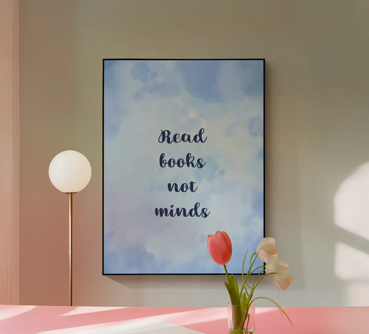 Read Books, Not Minds plexiglass da Words by Niki