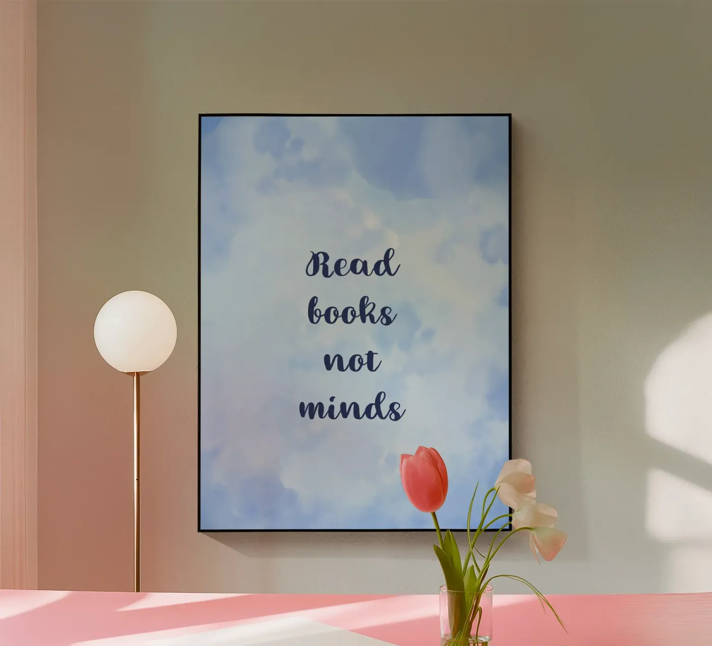 Read Books, Not Minds plexiglass da Words by Niki