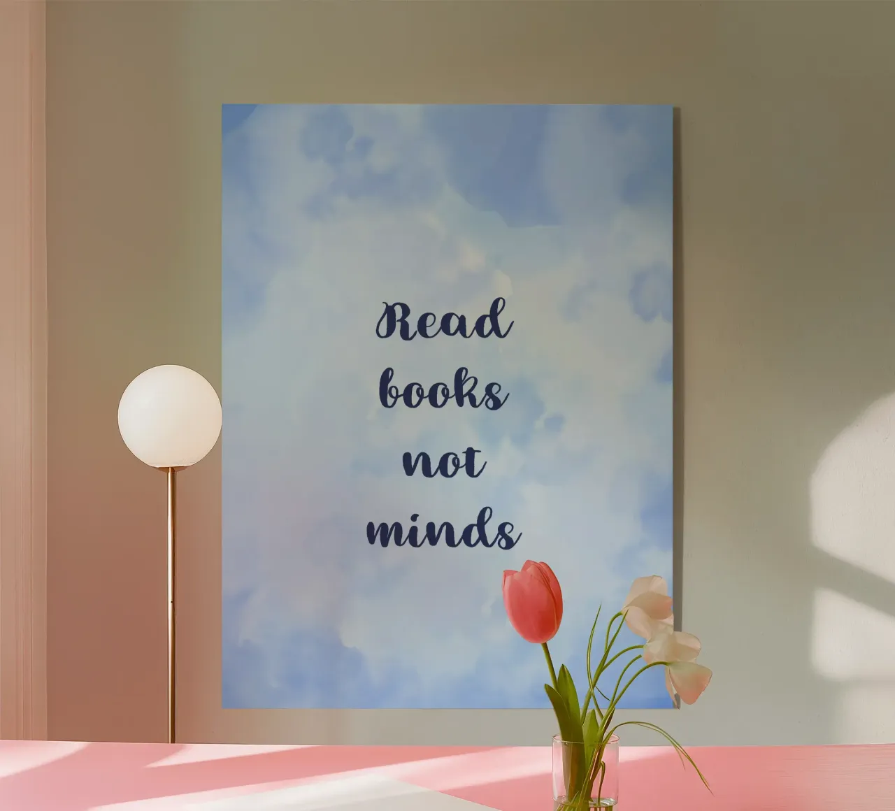 Read Books, Not Minds plexiglass da Words by Niki