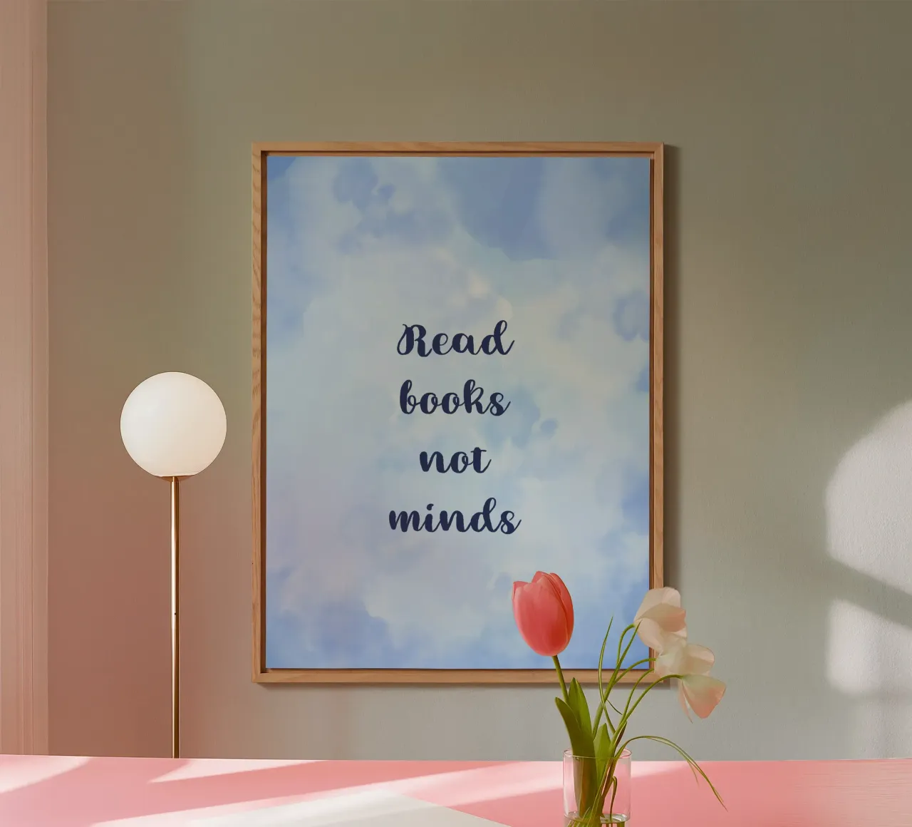 Read Books, Not Minds alluminio dibond da Words by Niki