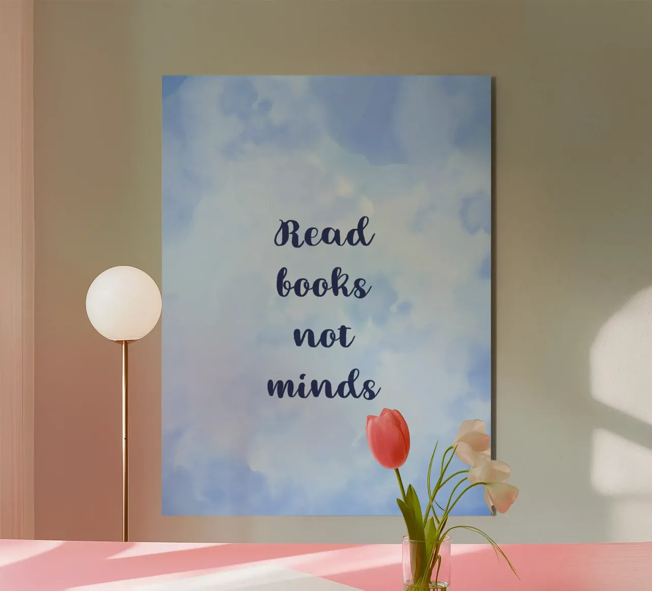 Read Books, Not Minds alluminio dibond da Words by Niki