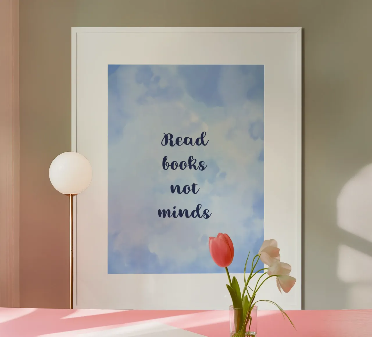 Read Books, Not Minds carta hahnemühle da Words by Niki