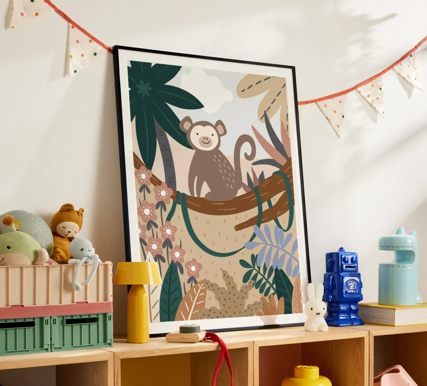 Jungle Monkey poster by Edina Varga Designs