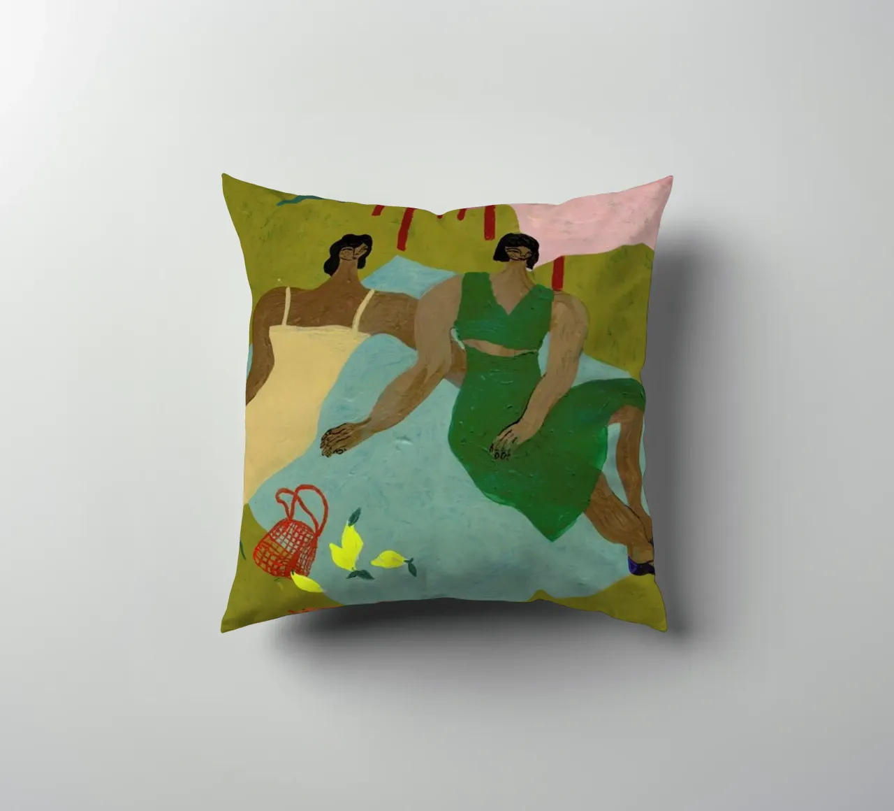 Do Lizards fall in Love cuscino da Nudes and Croissants