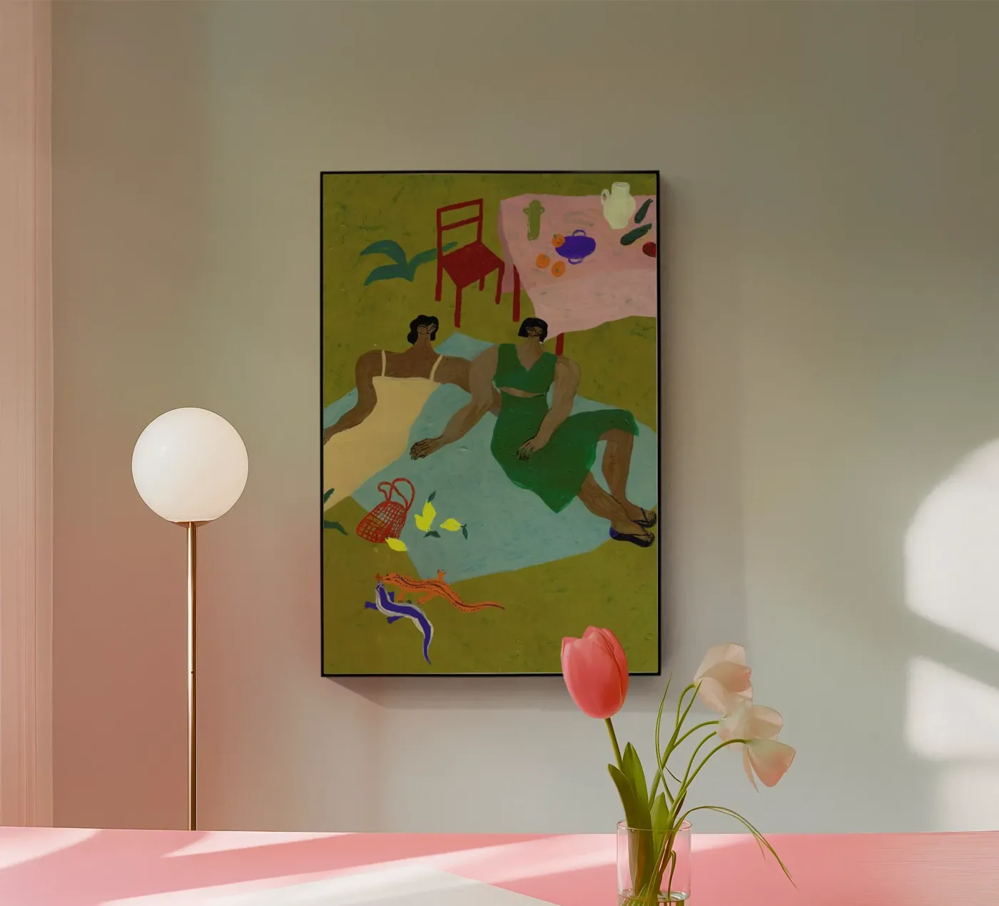 Do Lizards fall in Love plexiglass da Nudes and Croissants