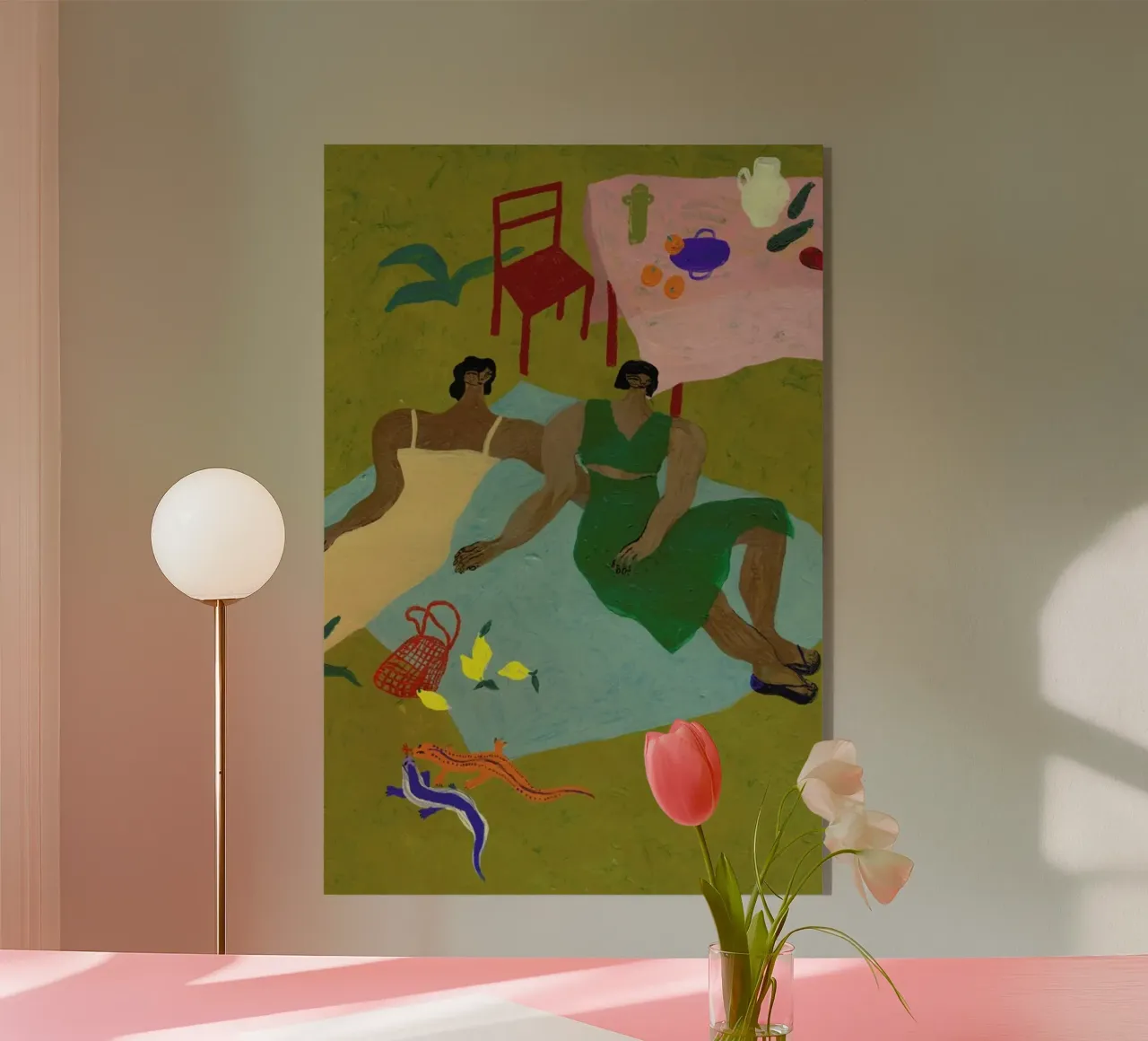 Do Lizards fall in Love plexiglass da Nudes and Croissants