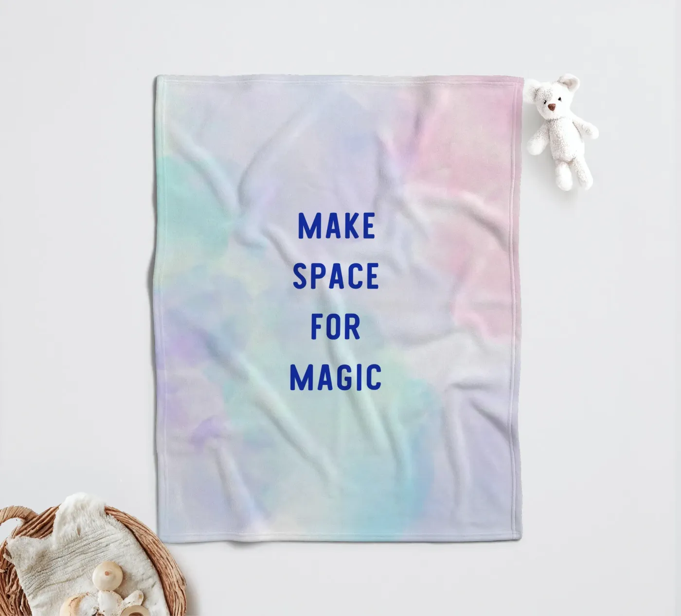 Make Space for Magic Fleecedecke von Words by Niki