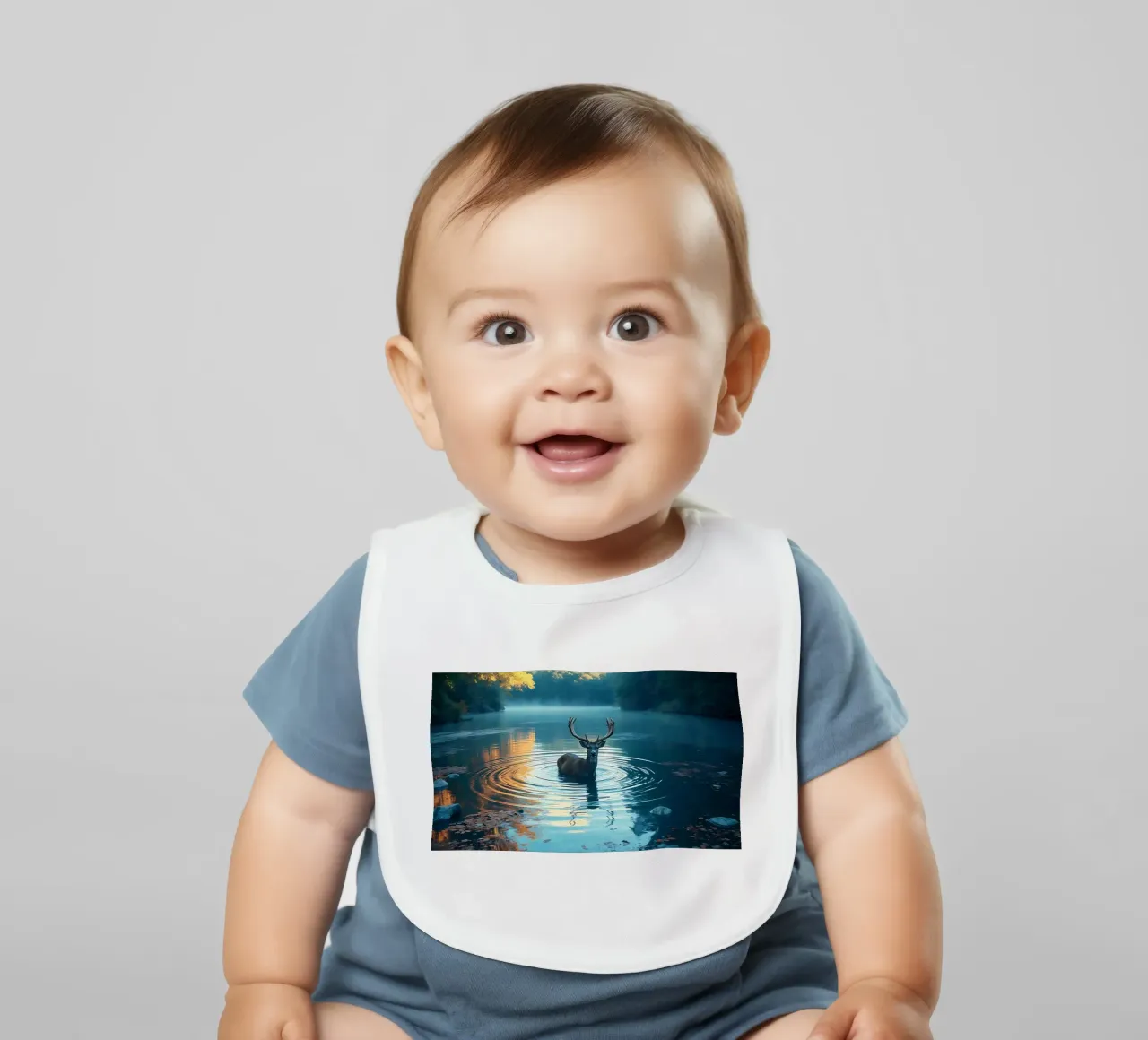 Cervi in un fiume tranquillo bavaglino da Wild Beauty