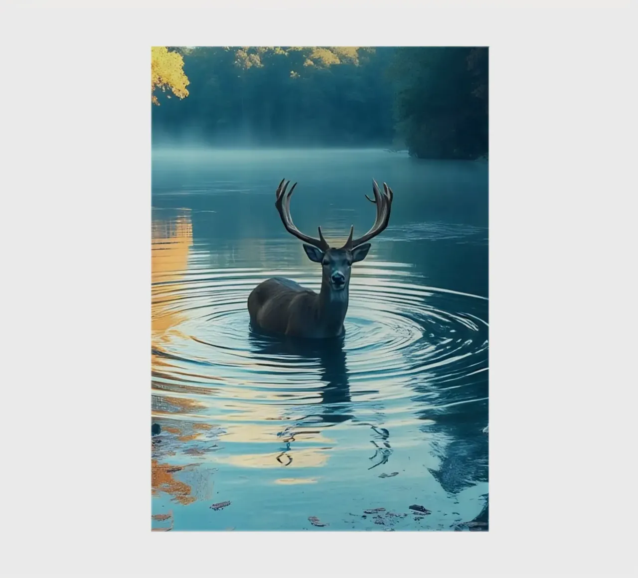 Cervi in un fiume tranquillo diario da Wild Beauty
