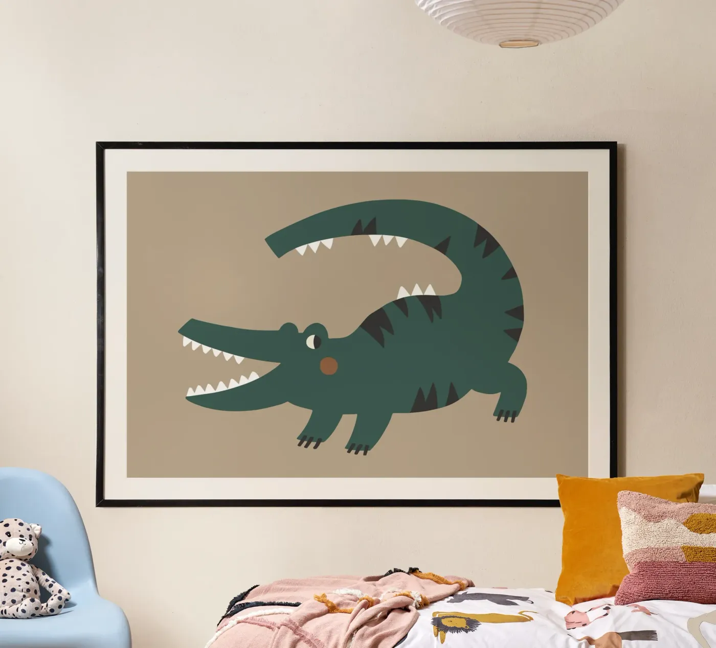 Funny Crocodile poster by Edina Varga Designs