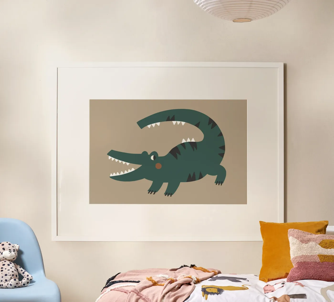 Funny Crocodile poster by Edina Varga Designs