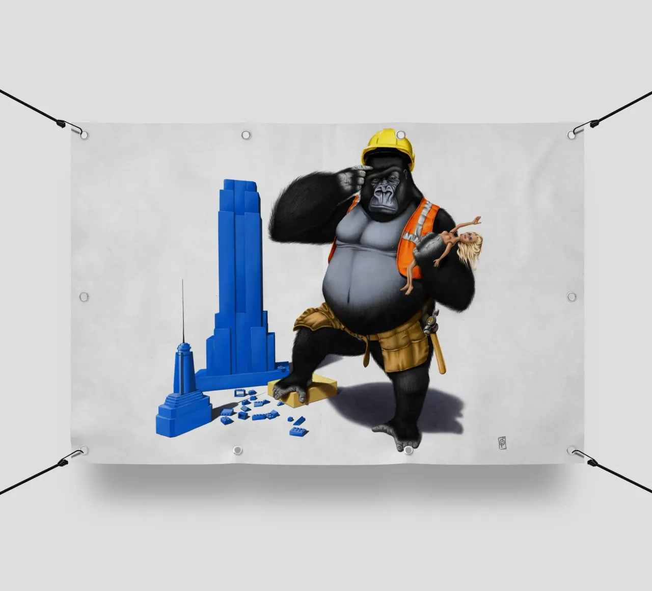 Building an Empire (Wordless) telo in pvc da Rob Art | Illustration