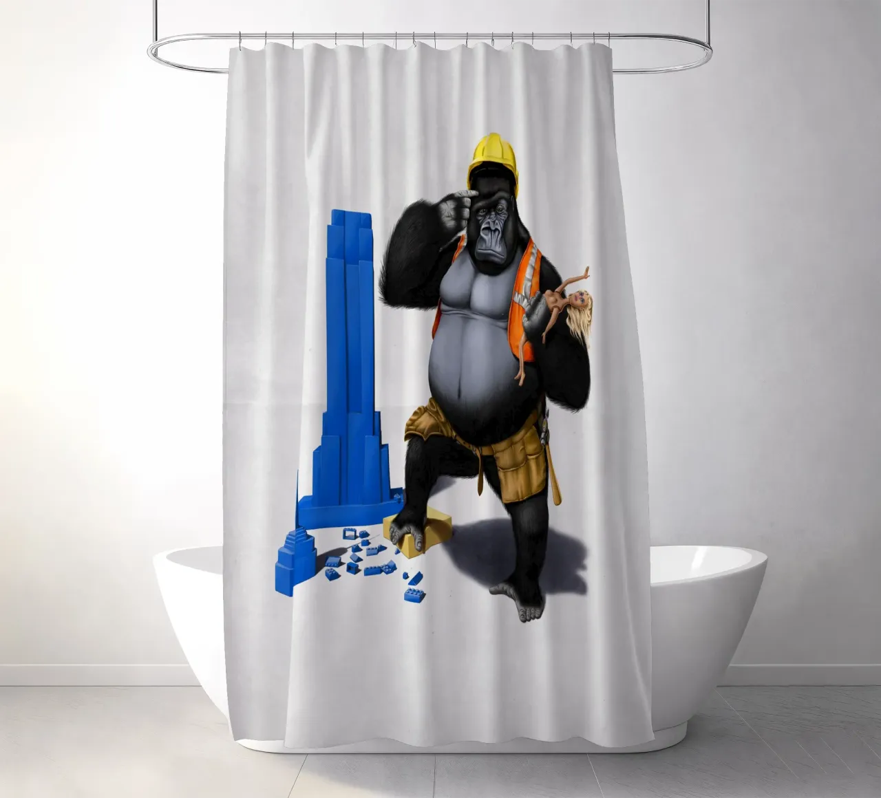 Building an Empire (Wordless) tenda da doccia da Rob Art | Illustration