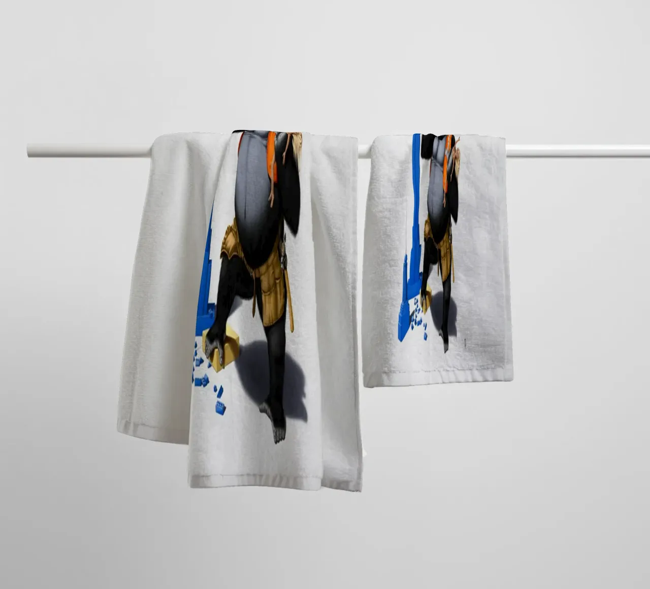 Building an Empire (Wordless) asciugamano da bagno da Rob Art | Illustration