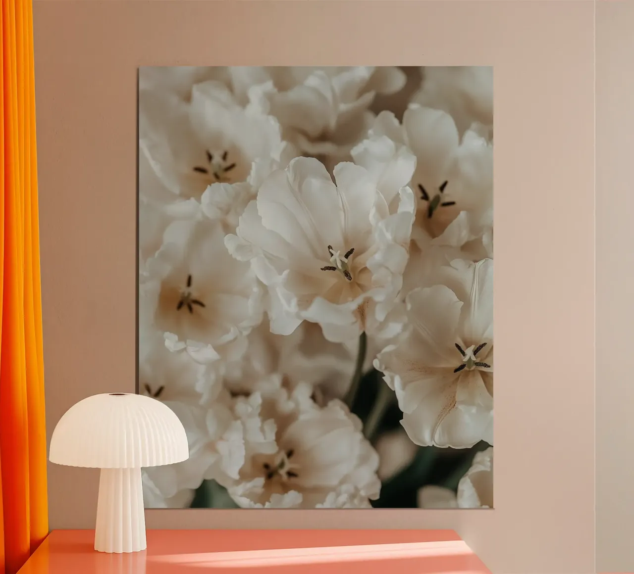 Lujo neutro poster con marco de madera de PhotoVibe Decor
