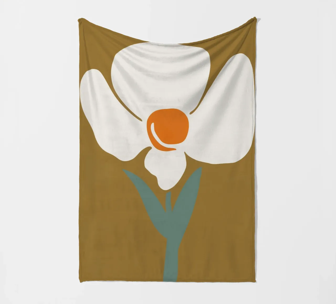 Solitary Bloom Boldness fleece blanket by Moonlite Desire