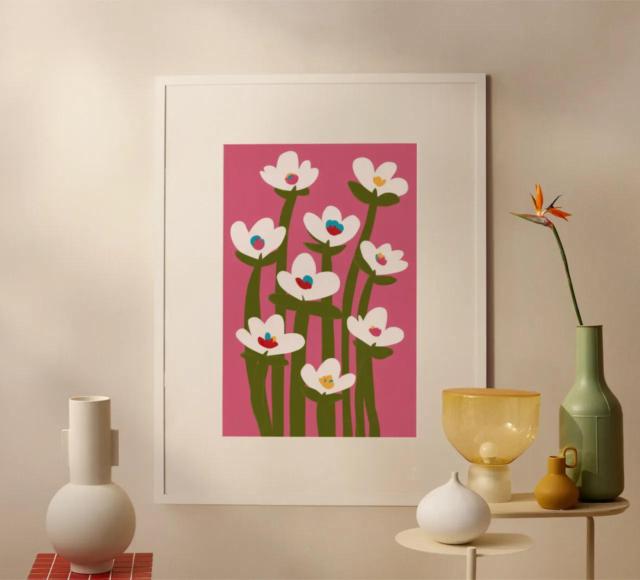 Flores rosas susurrantes poster de Moonlite Desire