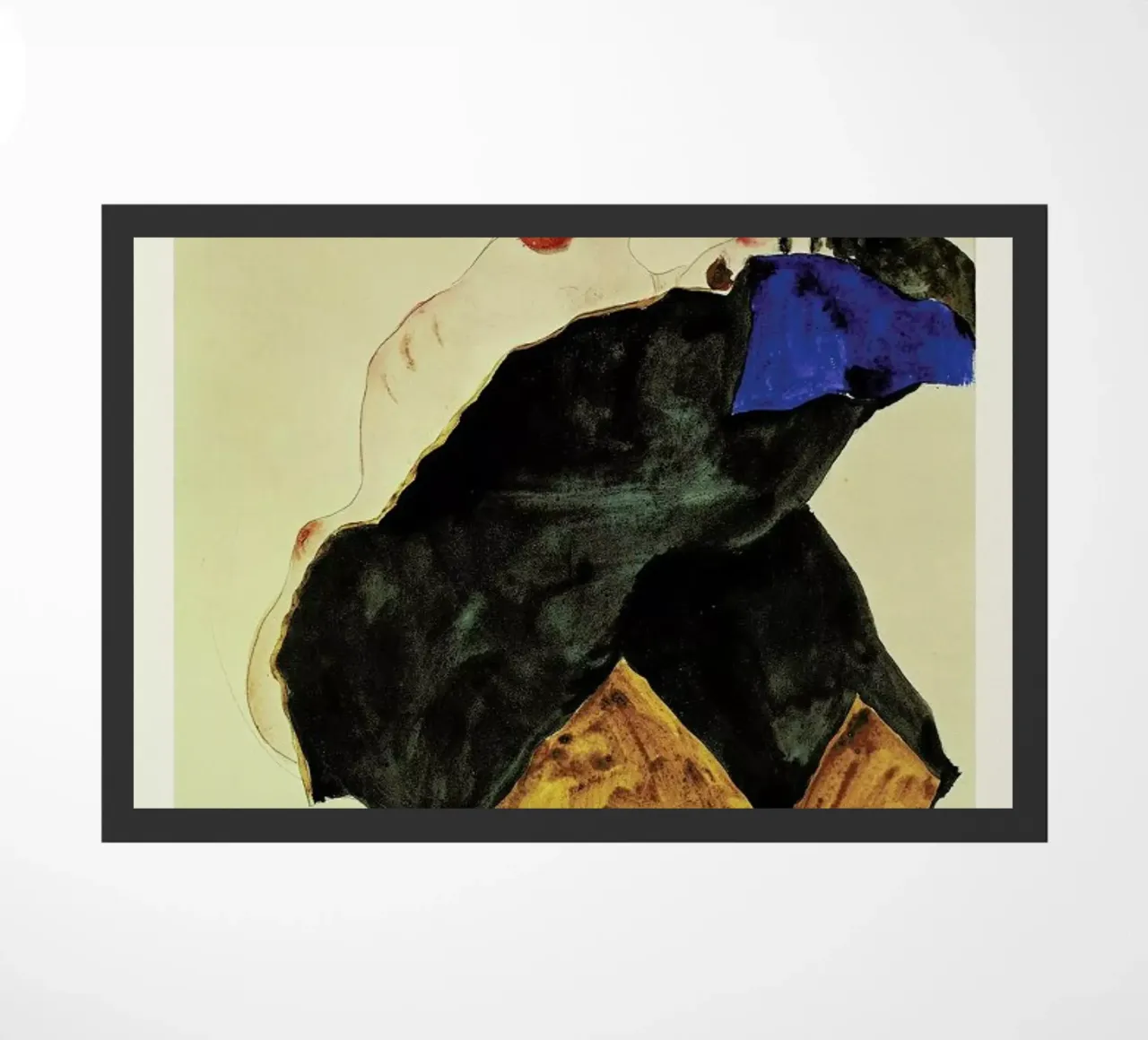Schiele - Girl With Elbow Raised II zerbino da Vintage by JUNIQE